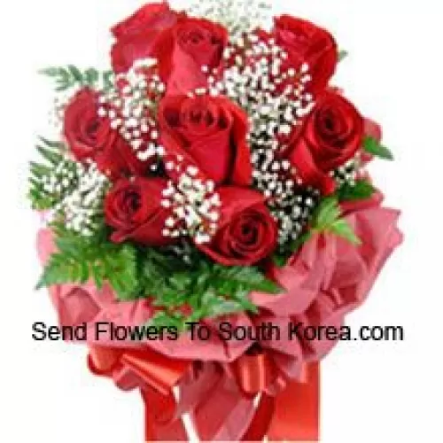 Bouquet de 10 roses rouges